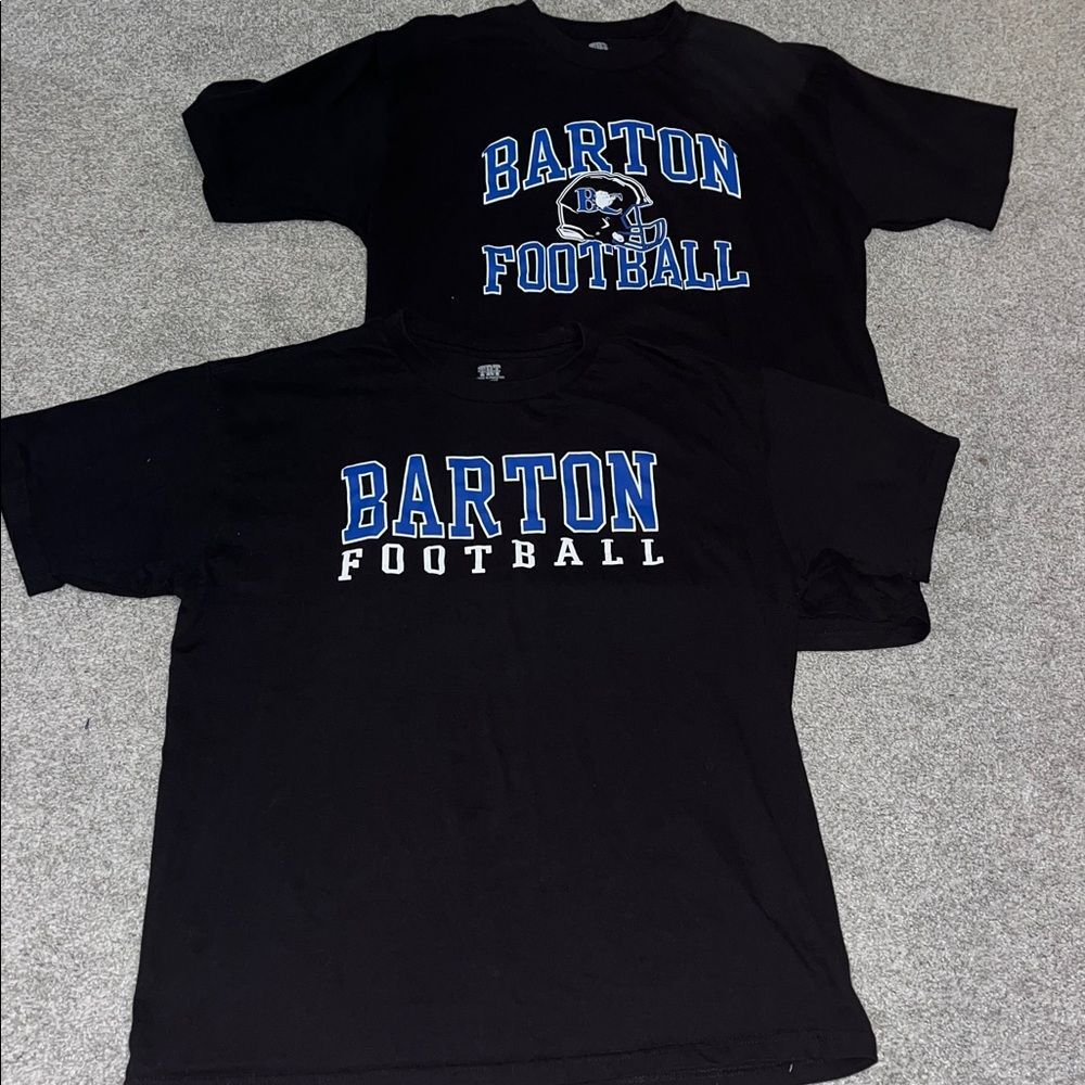 2-Blue/Black Barton College Bulldogs Helmet Football. team Wilson NC T Shirt XL